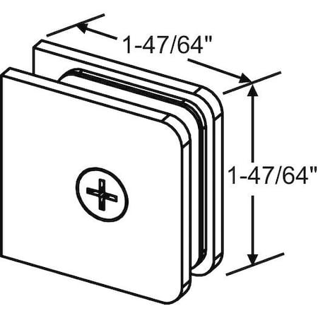 Strybuc Brass Shower Glass Clamp 22-262BCH
